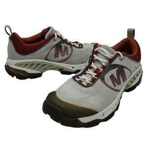 Merrell Helium Ventilator Grey Red Running Shoes Women's US 8 EU 38.5 UK 5.5